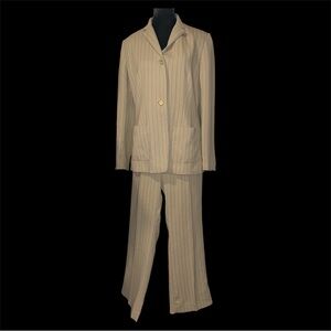 Jones New York 2 piece pinstripe business suit jacket and trousers